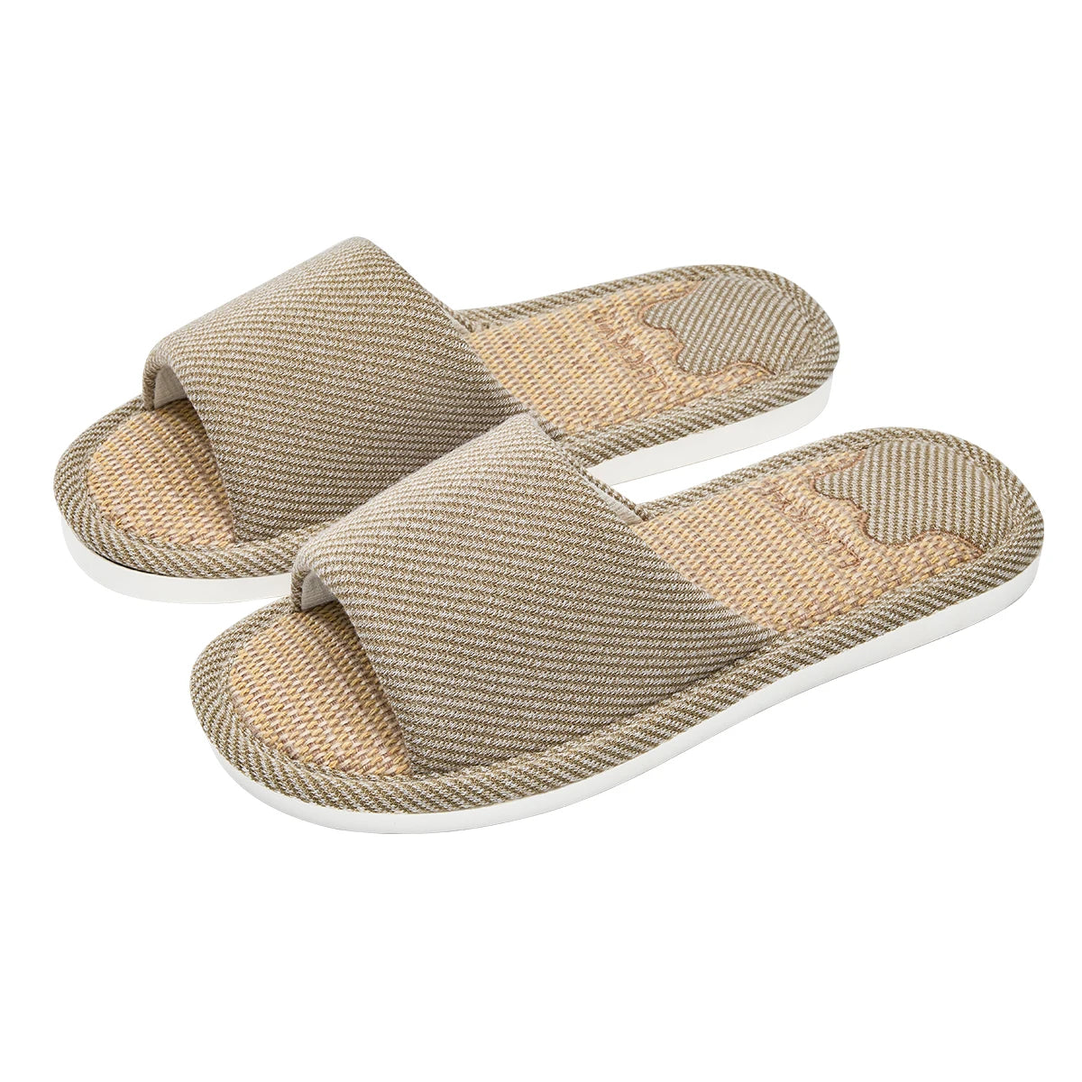 Linen Summer House Slippers – Breathable Non-Slip Indoor Slides