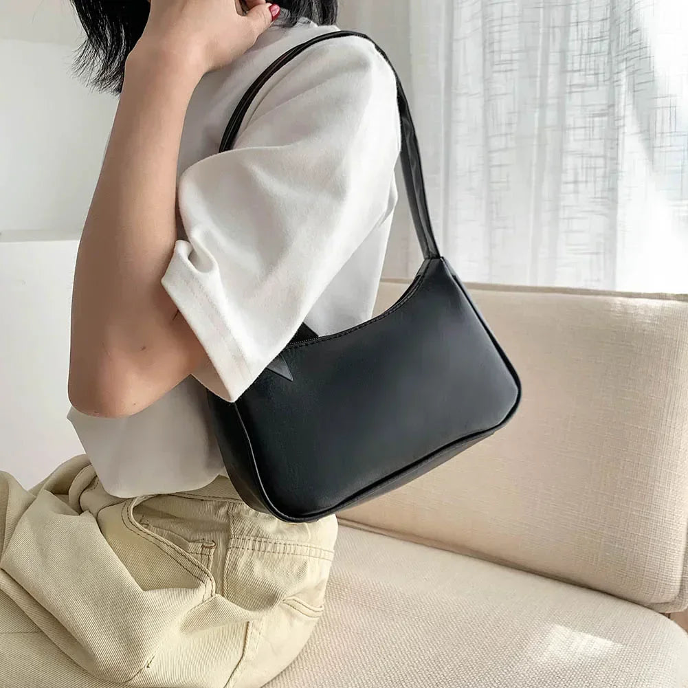 Soft vegan leather top-handle shoulder bag – Keptly