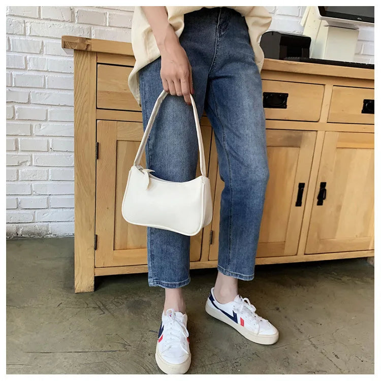 Soft vegan leather top-handle shoulder bag – Keptly