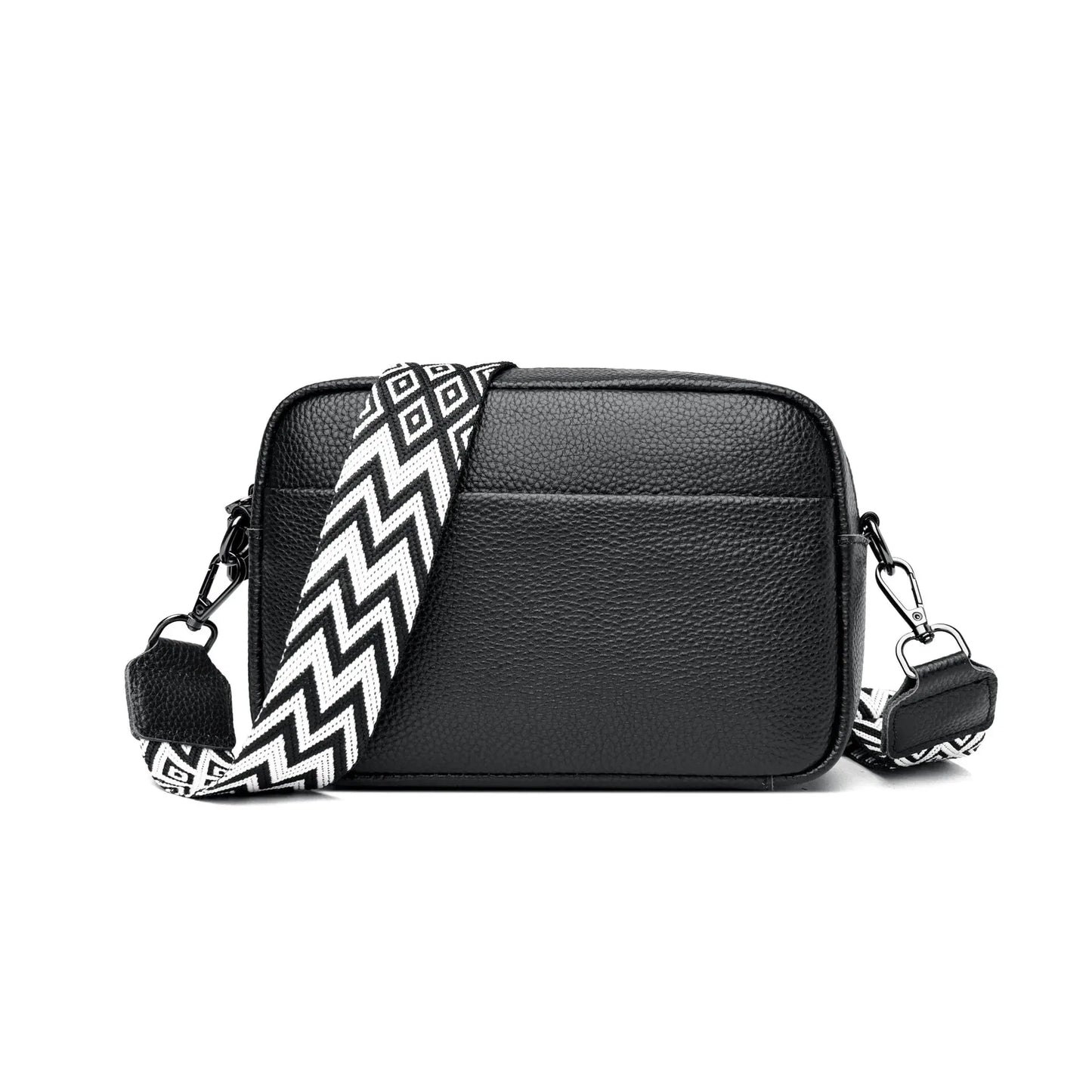 Genuine Leather Crossbody Bag – Women's Multi-Compartment Handbag